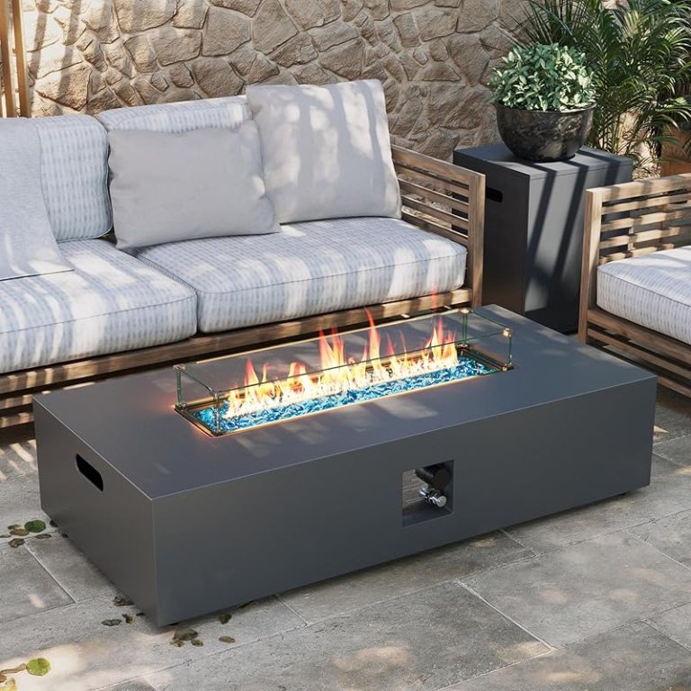 Upha 56-Inch Outdoor Propane Gas Fire Pit